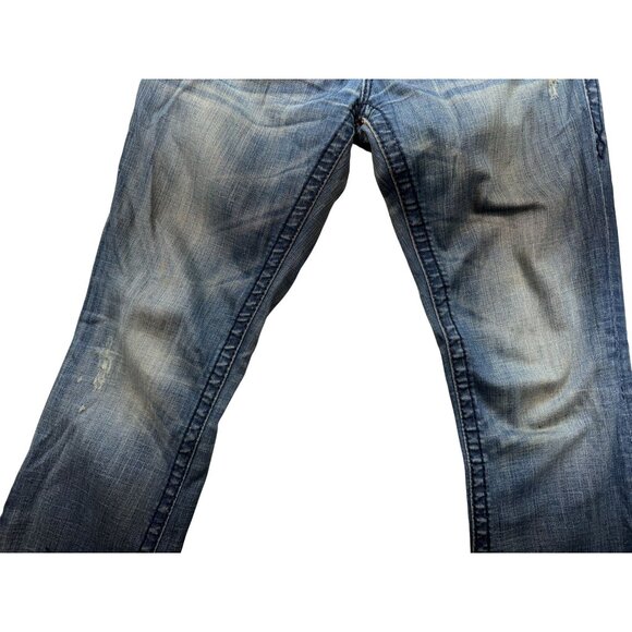 Rock Revival Eva Boot Cut Jeans Size 29 Distressed Denim Blue Womens - Picture 8 of 16